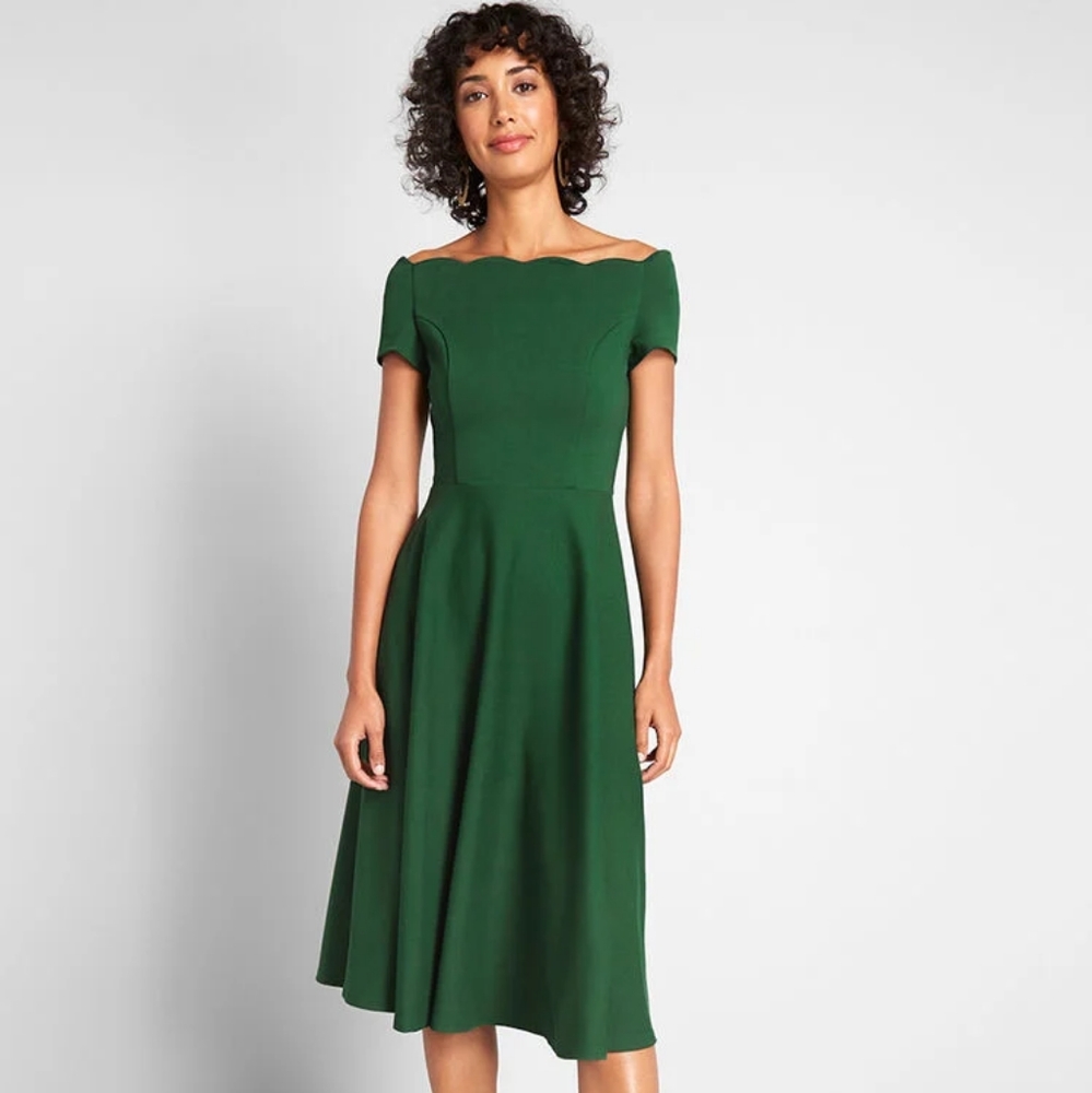 Timeless Favorite Off-the-Shoulder Midi Dress